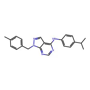 1-(4-methylbenzyl)-N-[4-(propan-2-yl)phenyl]-1H-pyrazolo[3,4-d]pyrimidin-4-amine structure