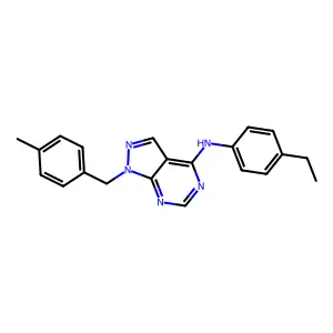 N-(4-ethylphenyl)-1-(4-methylbenzyl)-1H-pyrazolo[3,4-d]pyrimidin-4-amine structure