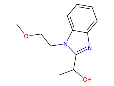 1-(1-(2-methoxyethyl)-1H-benzo[d]imidazol-2-yl)ethanol structure