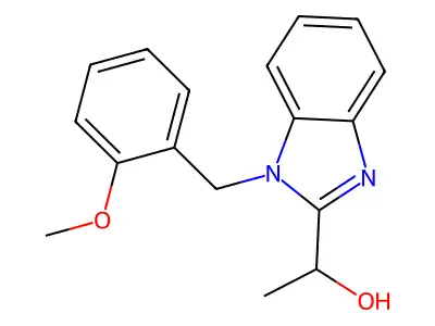 1-[1-[(2-Methoxyphenyl)methyl]benzimidazol-2-yl]ethanol structure