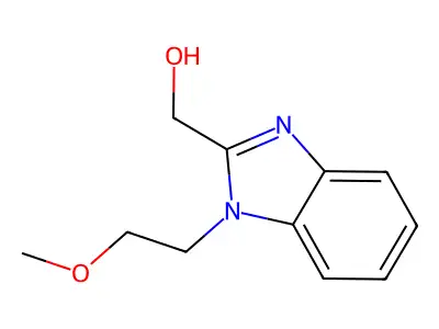 (1-(2-methoxyethyl)-1H-benzo[d]imidazol-2-yl)methanol structure