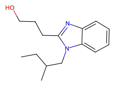 3-[1-(2-Methylbutyl)benzimidazol-2-yl]propan-1-ol structure