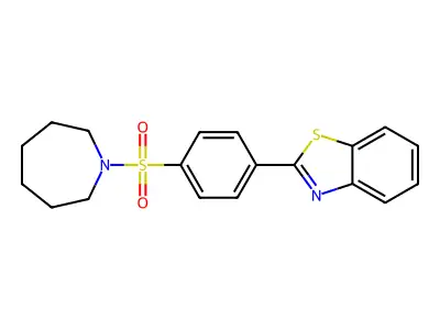 2-(4-(Azepan-1-ylsulfonyl)phenyl)benzo[d]thiazole structure