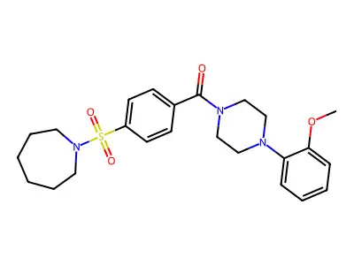 1-[(4-{[4-(2-Methoxyphenyl)-1-piperazinyl]carbonyl}phenyl)sulfonyl]azepane structure