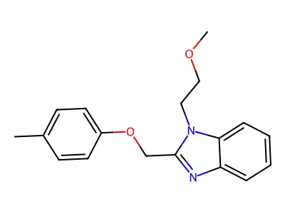 1-(2-Methoxyethyl)-2-[(4-methylphenoxy)methyl]benzimidazole structure