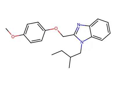2-[(4-methoxyphenoxy)methyl]-1-(2-methylbutyl)-1H-benzimidazole structure