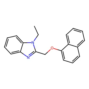 1-Ethyl-2-(naphthalen-1-yloxymethyl)benzimidazole structure