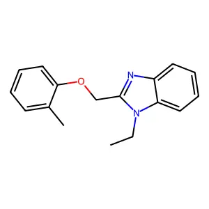 1-Ethyl-2-o-tolyloxymethyl-1H-benzoimidazole structure