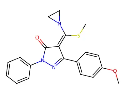 (4E)-4-[aziridin-1-yl(methylsulfanyl)methylidene]-5-(4-metho structure