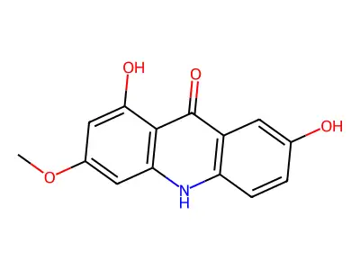 1,7-Dihydroxy-3-methoxy-10H-acridin-9-one structure