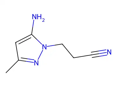 3-(5-amino-3-methyl-1H-pyrazol-1-yl)propanenitrile structure