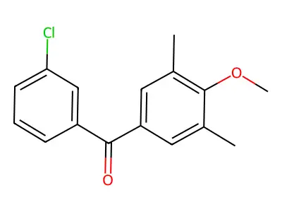 3-Chloro-3',5'-dimethyl-4'-methoxybenzophenone structure