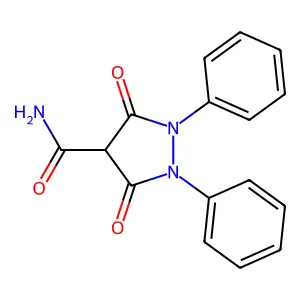 1,2-Diphenyl-4-carbamoyl-3,5-pyrazolidinedione structure