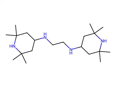 N,N'-Bis(2,2,6,6-tetramethyl-4-piperidyl)ethylenediamine structure