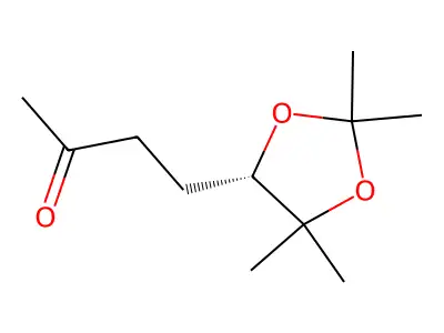 4-[(4S)-2,2,5,5-tetramethyl-1,3-dioxolan-4-yl]butan-2-one structure