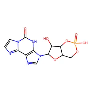 3-(2,7-dihydroxy-2-oxo-4a,6,7,7a-tetrahydro-4H-furo[3,2-d][1,3,2]dioxaphosphinin-6-yl)-4H-imidazo[2,1-f]purin-5-one structure