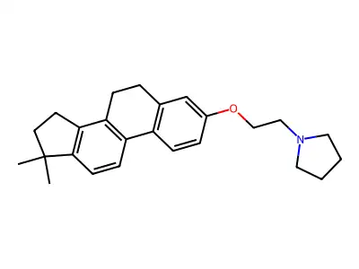 3-(2-Pyrrolidinylethoxy)-17,17-dimethylgona-1,3,5(10),8,11,13-hexaene structure