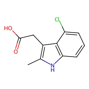 2-(4-chloro-2-methyl-1H-indol-3-yl)acetic acid structure