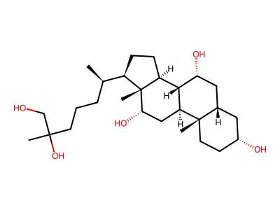 5beta-Cholestane-3alpha,7alpha,12alpha,25,26-pentol structure