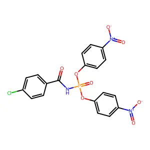 Phosphoramidic acid, (p-chlorobenzoyl)-, bis(p-nitrophenyl) ester structure