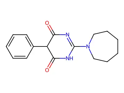 4,6(1H,5H)-Pyrimidinedione, 2-(hexahydro-1H-azepin-1-yl)-5-phenyl- structure