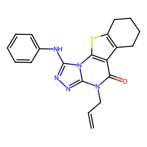 4-allyl-1-anilino-6,7,8,9-tetrahydro[1]benzothieno[3,2-e][1,2,4]triazolo[4,3-a]pyrimidin-5(4H)-one structure