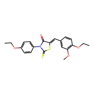 (Z)-5-(4-ethoxy-3-methoxybenzylidene)-3-(4-ethoxyphenyl)-2-thioxothiazolidin-4-one structure