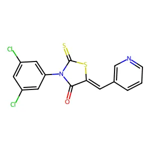 3-(3,5-Dichlorophenyl)-5-(3-pyridylmethylene)-2-thioxo-1,3-thiazolidin-4-one structure