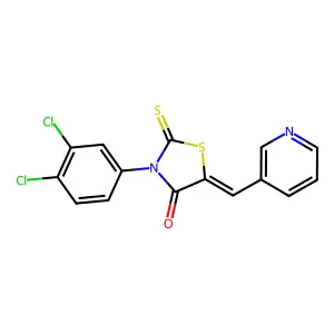3-(3,4-Dichlorophenyl)-5-(3-pyridylmethylene)-2-thioxo-1,3-thiazolidin-4-one structure