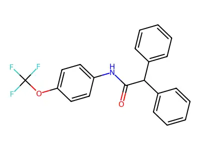 2,2-diphenyl-N-[4-(trifluoromethoxy)phenyl]acetamide structure