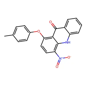 1-(4-methylphenoxy)-4-nitro-10H-acridin-9-one structure