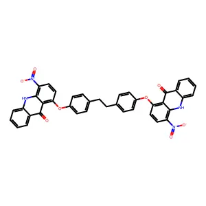 4-nitro-1-[4-[2-[4-[(4-nitro-9-oxo-10H-acridin-1-yl)oxy]phen structure