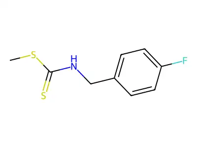 methyl N-[(4-fluorophenyl)methyl]carbamodithioate structure