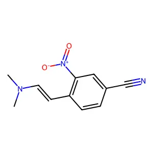 (E)-4-(2-(dimethylamino)vinyl)-3-nitrobenzonitrile structure