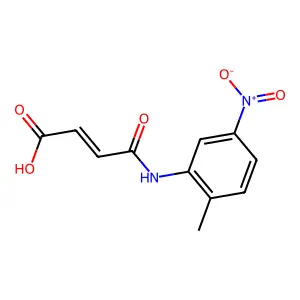 (2Z)-4-[(2-methyl-5-nitrophenyl)amino]-4-oxobut-2-enoic acid structure