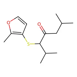 2,6-Dimethyl-3-[(2-methyl-3-furyl)thio]-4-heptanone structure
