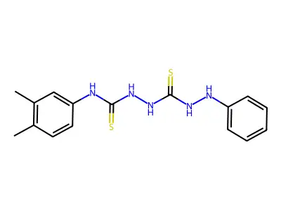 1-anilino-6-(3,4-xylyl)-2,5-dithiobiurea structure