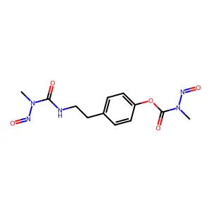 [4-[2-[[methyl(nitroso)carbamoyl]amino]ethyl]phenyl] N-methyl-N-nitrosocarbamate structure
