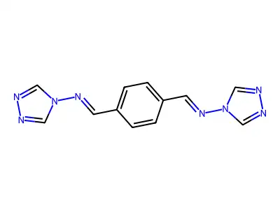 (1,4-Phenylene)bis[N-(4H-1,2,4-triazol-4-yl)methanimine] structure
