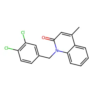 1-(3,4-dichlorobenzyl)-4-methyl-2(1H)-quinolinone structure