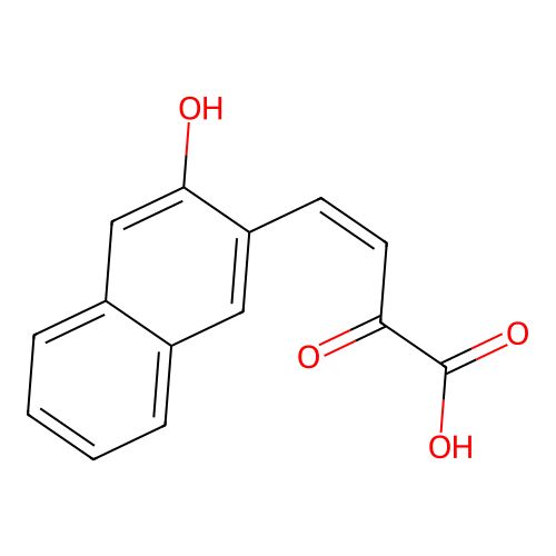 (3Z)-4-(3-Hydroxy-2-naphthalenyl)-2-oxo-3-butenoic acid structure