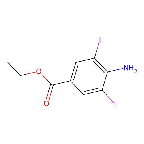 Benzoic acid, 4-amino-3,5-diiodo-, ethyl ester structure