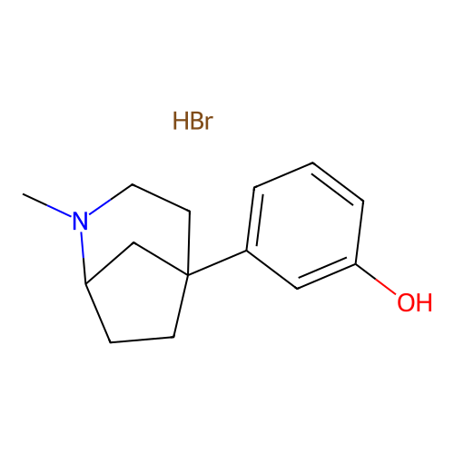 5-(3-Hydroxyphenyl)-2-methyl-2-azabicylo(3.2.1)octane structure