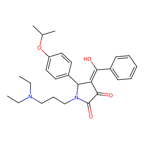 4-benzoyl-1-(3-(diethylamino)propyl)-3-hydroxy-5-(4-isopropoxyphenyl)-1H-pyrrol-2(5H)-one structure