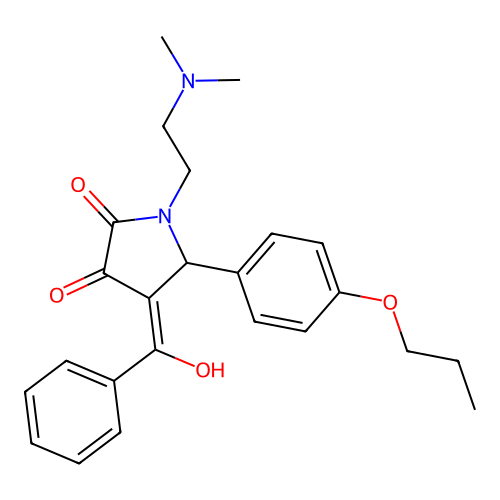 4-benzoyl-1-(2-(dimethylamino)ethyl)-3-hydroxy-5-(4-propoxyphenyl)-1H-pyrrol-2(5H)-one structure