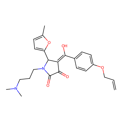 4-(4-(allyloxy)benzoyl)-1-(3-(dimethylamino)propyl)-3-hydroxy-5-(5-methylfuran-2-yl)-1H-pyrrol-2(5H)-one structure