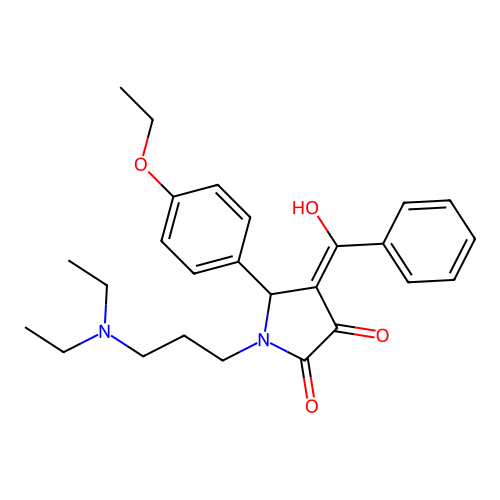 4-benzoyl-1-(3-(diethylamino)propyl)-5-(4-ethoxyphenyl)-3-hydroxy-1H-pyrrol-2(5H)-one structure