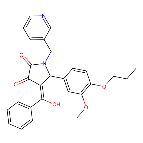 4-benzoyl-3-hydroxy-5-(3-methoxy-4-propoxyphenyl)-1-(pyridin-3-ylmethyl)-1H-pyrrol-2(5H)-one structure
