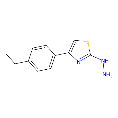 4-(4-Ethylphenyl)-2-hydrazinylthiazole structure
