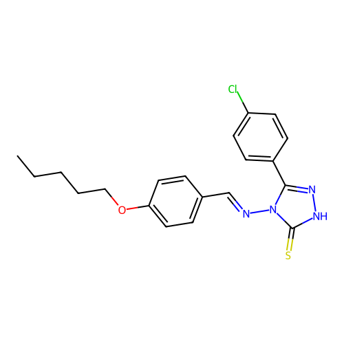 5-(4-Chlorophenyl)-4-((4-(pentyloxy)benzylidene)amino)-4H-1,2,4-triazole-3-thiol structure